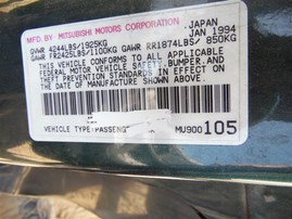 1994 DODGE STEALTH R/T GREEN 3.0 MT FWD 203977